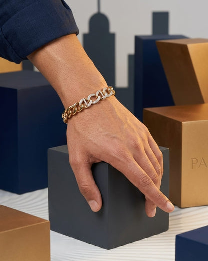 Signature Luxe Chain Bracelet – Gold Designer Statement Bracelet