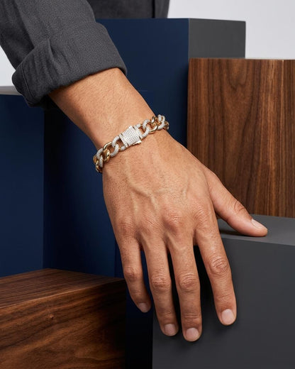 Ice Royale Link Bracelet – Luxury Gold Chain Bracelet
