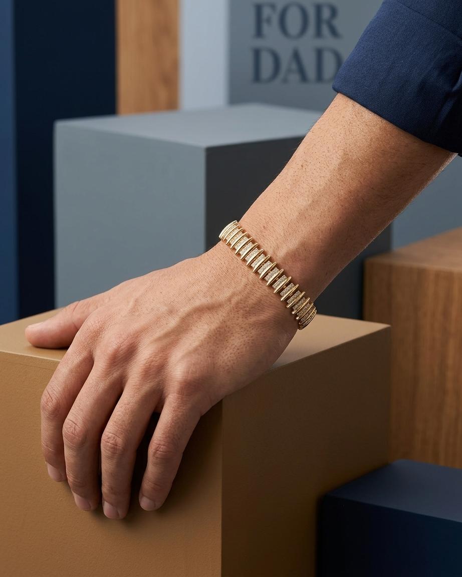 Radiant Flex Bracelet – Gold Crystal Band Bracelet