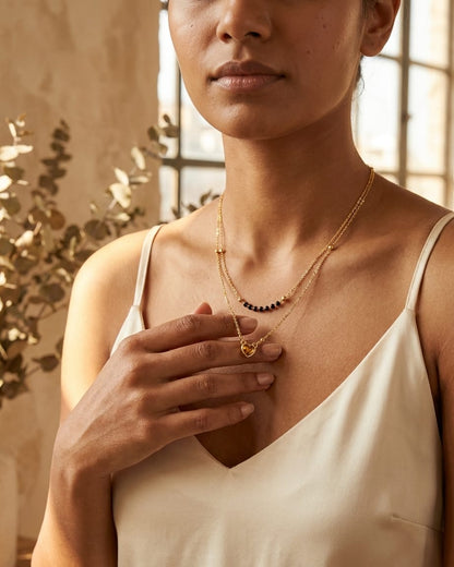Golden Heart Layered Mangalsutra