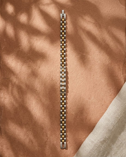 Dual Tone Luxe Crystal Bracelet