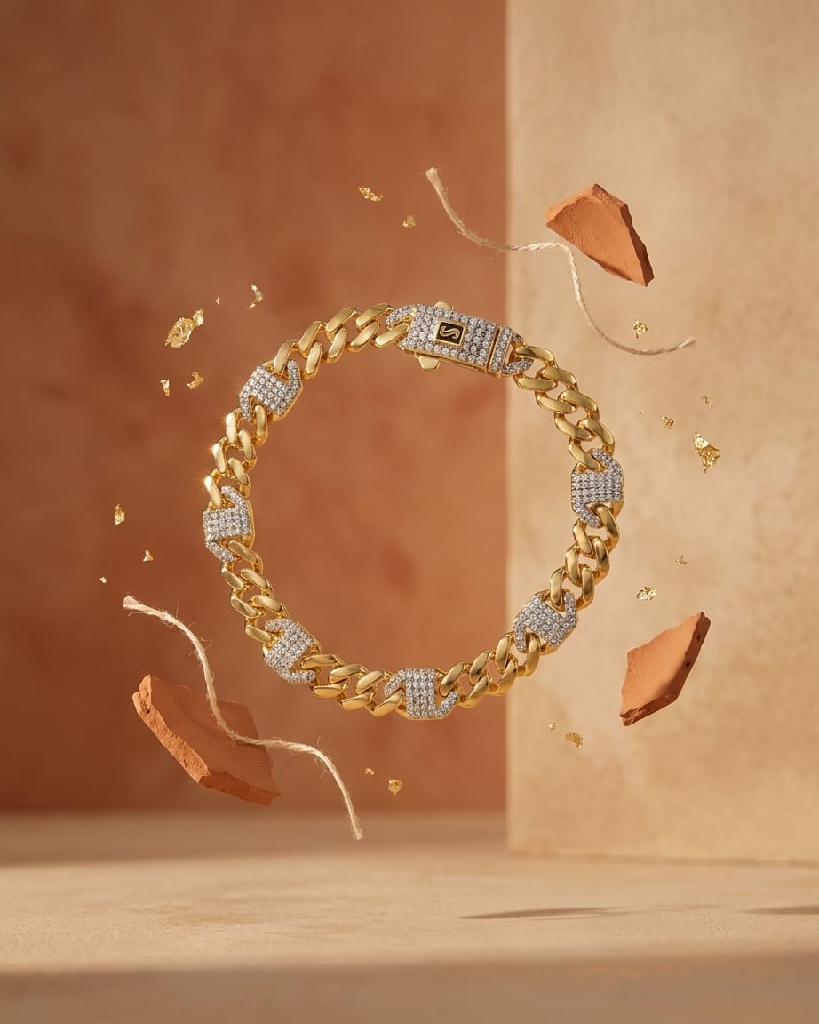 Gold Iced Fusion Cuban Bracelet