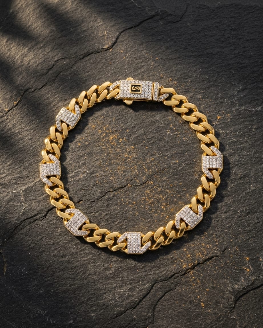 Gold Iced Fusion Cuban Bracelet