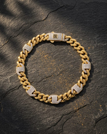 Gold Iced Fusion Cuban Bracelet