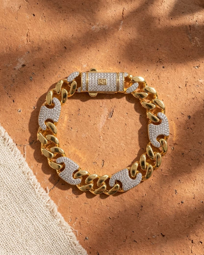 Royal Gold Iced Cuban Bracelet