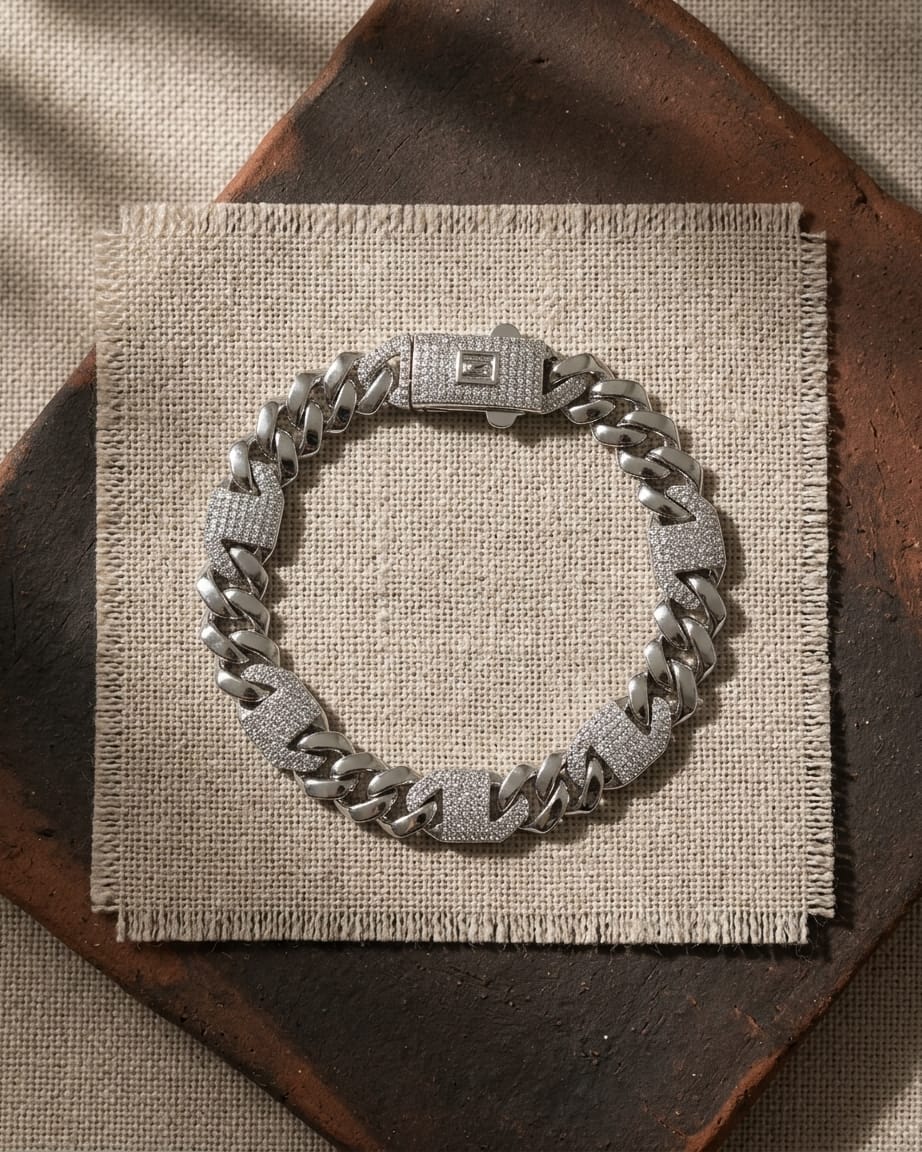 Platinum Luxe Cuban Bracelet