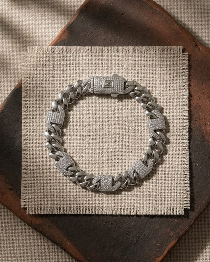 Platinum Luxe Cuban Bracelet
