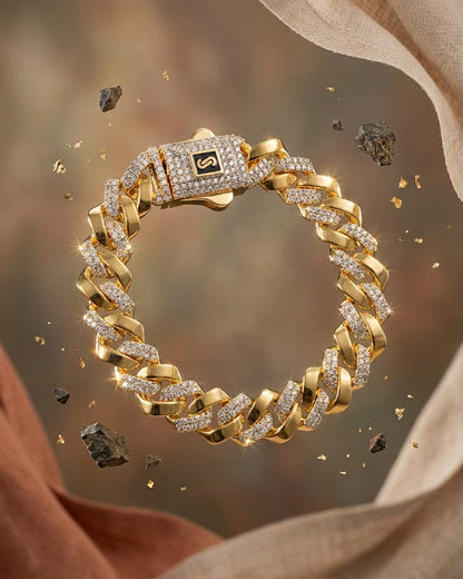 Royal Iced Cuban Gold Bracelet