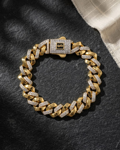 Royal Iced Cuban Gold Bracelet