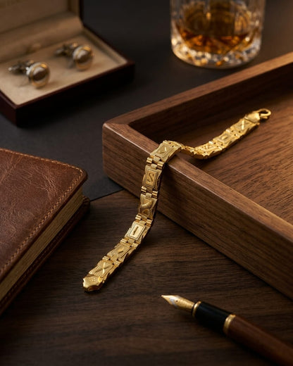 Heritage Luxe Gold Link Bracelet