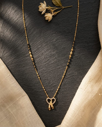 Infinity Heart 18K Gold Plated Mangalsutra Necklace
