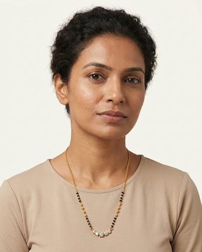 Celestial Bloom 18K Gold Plated Mangalsutra Necklace