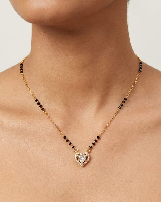 Eternal Heart 18K Gold Plated Mangalsutra Necklace