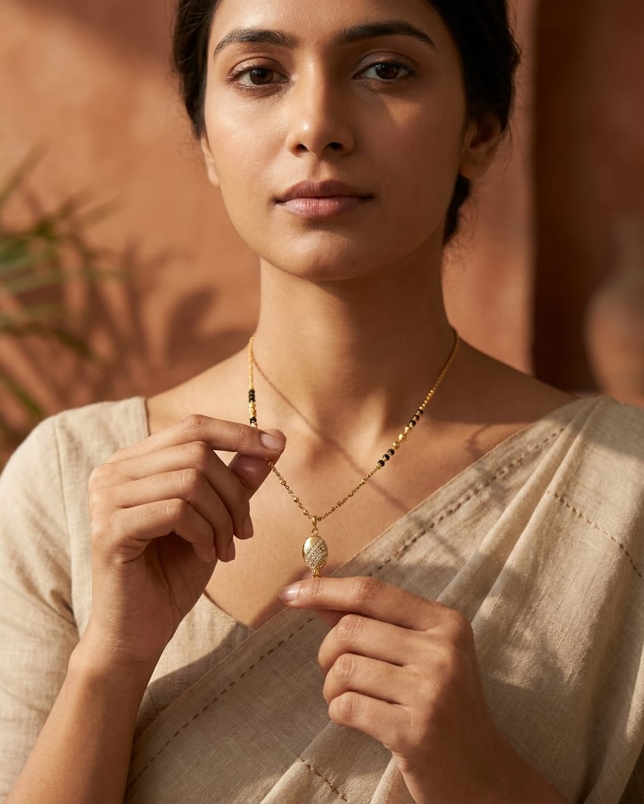 Royal Drop Tassel 18K Gold Plated Mangalsutra Necklace