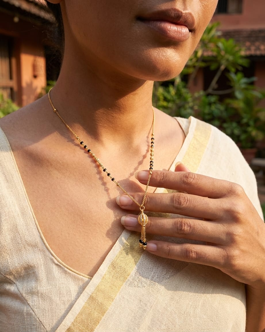 Royal Tassel 18K Gold Plated Mangalsutra Necklace