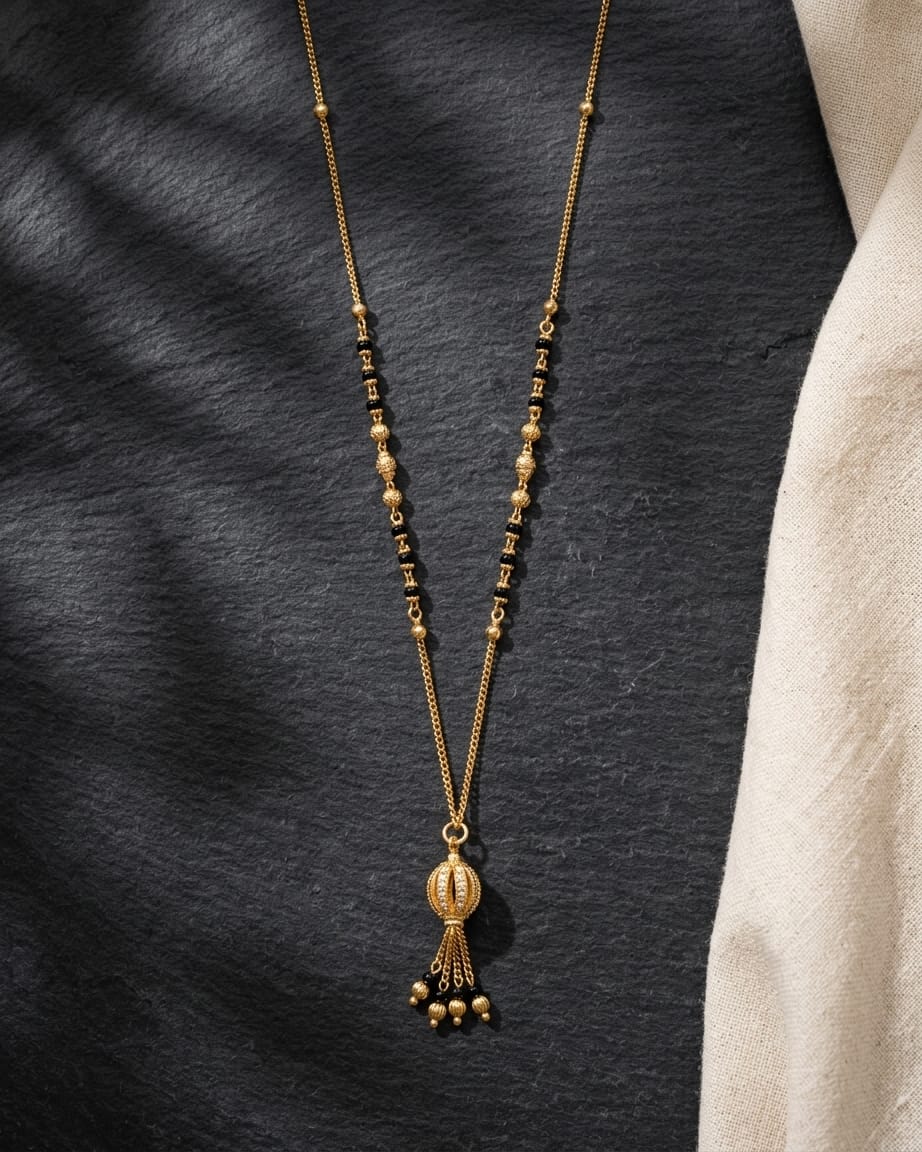 Royal Tassel 18K Gold Plated Mangalsutra Necklace