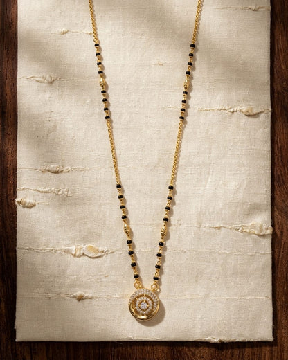 Celestial Halo 18K Gold Plated Mangalsutra Necklace