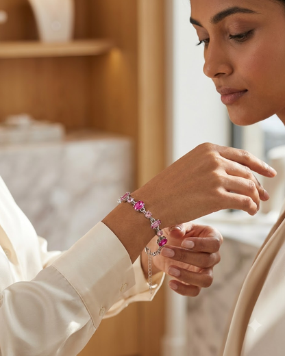 Pink Crystal Elegance Bracelet