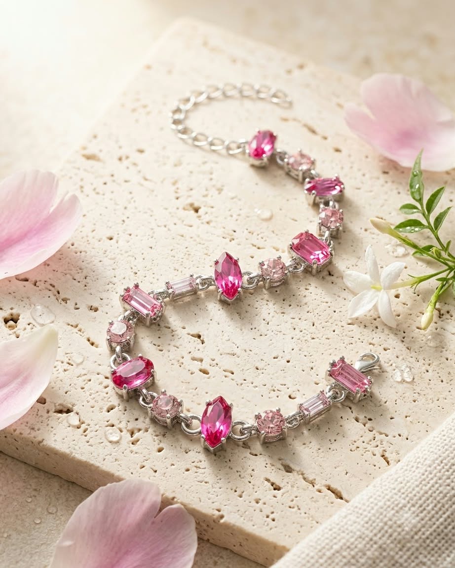 Pink Crystal Elegance Bracelet