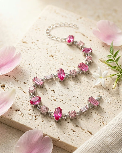 Pink Crystal Elegance Bracelet