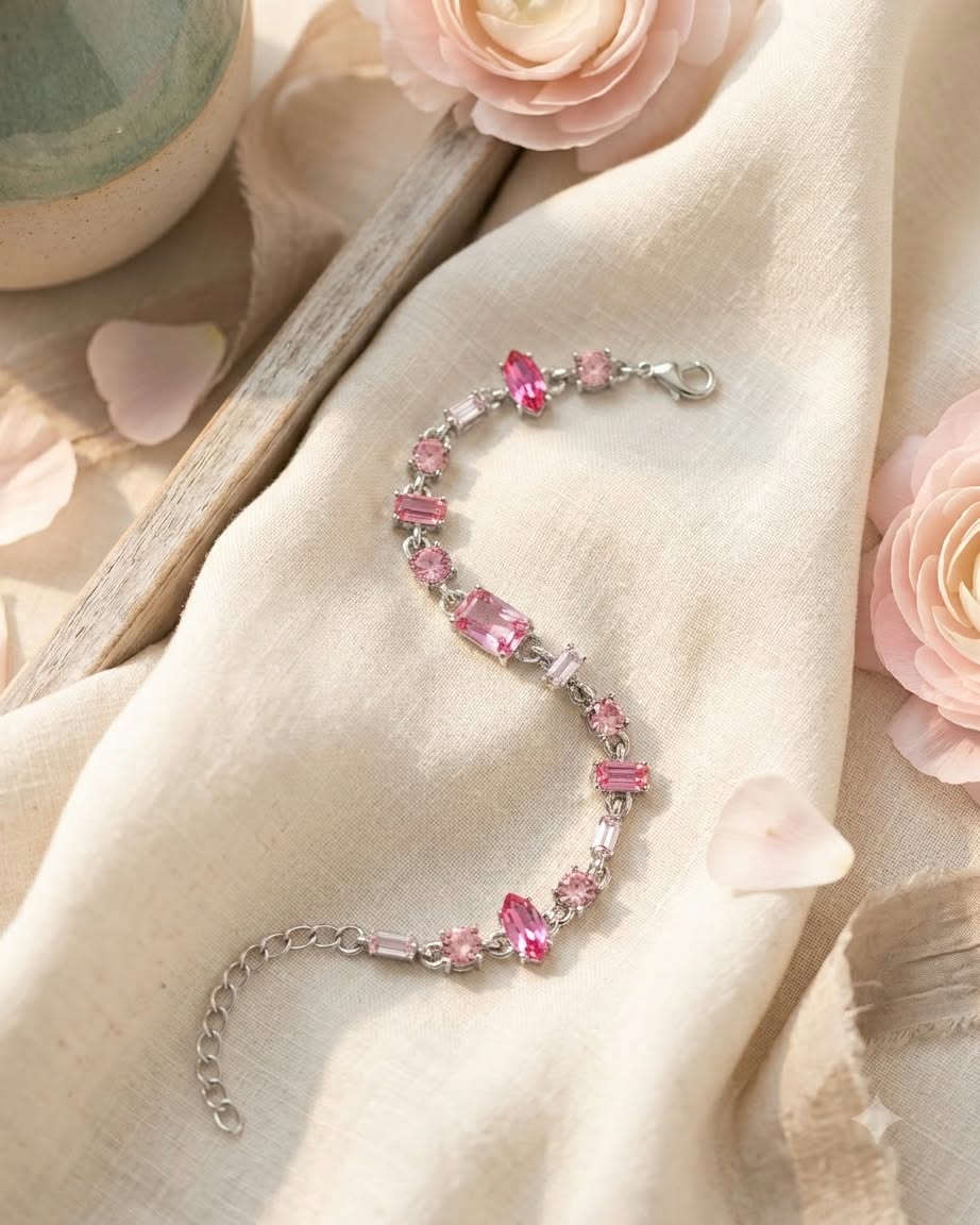 Pink Crystal Elegance Bracelet