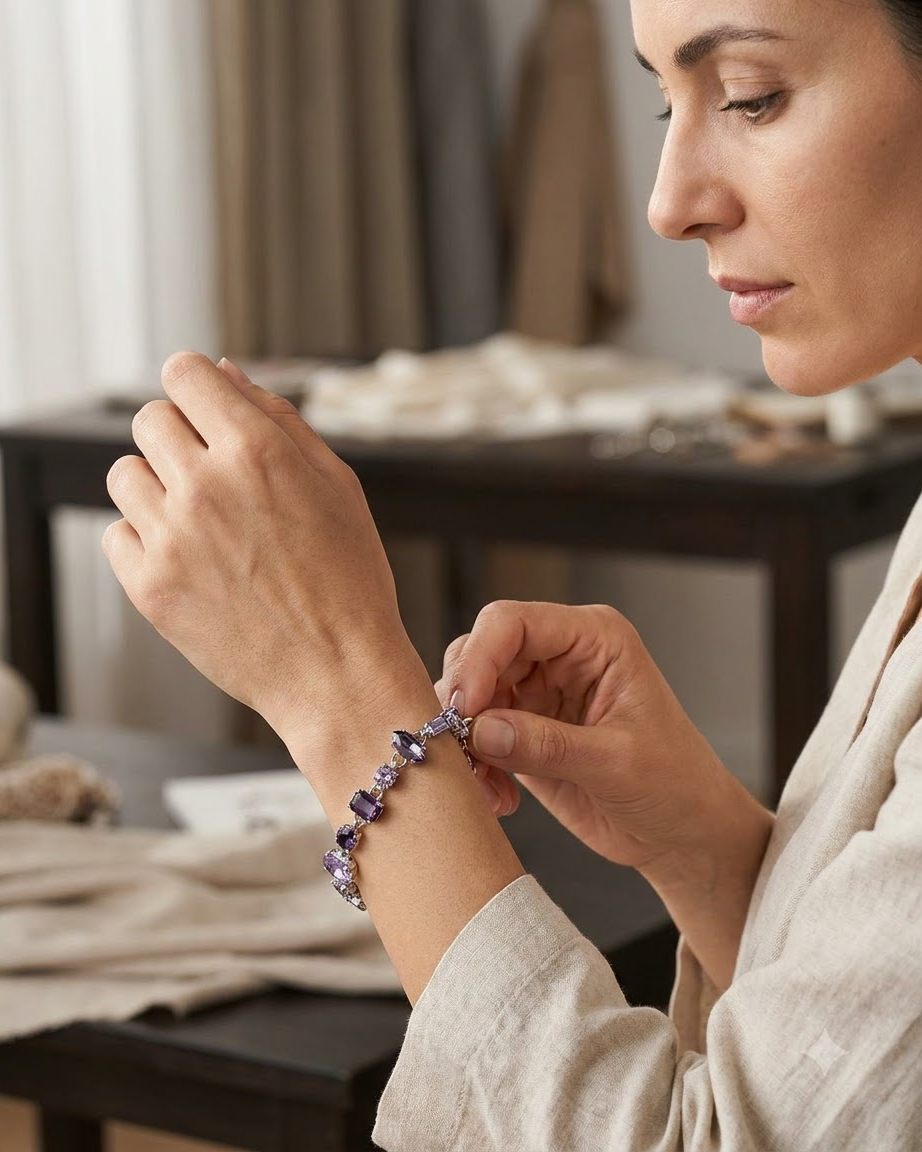 Amethyst Crystal Elegance Bracelet