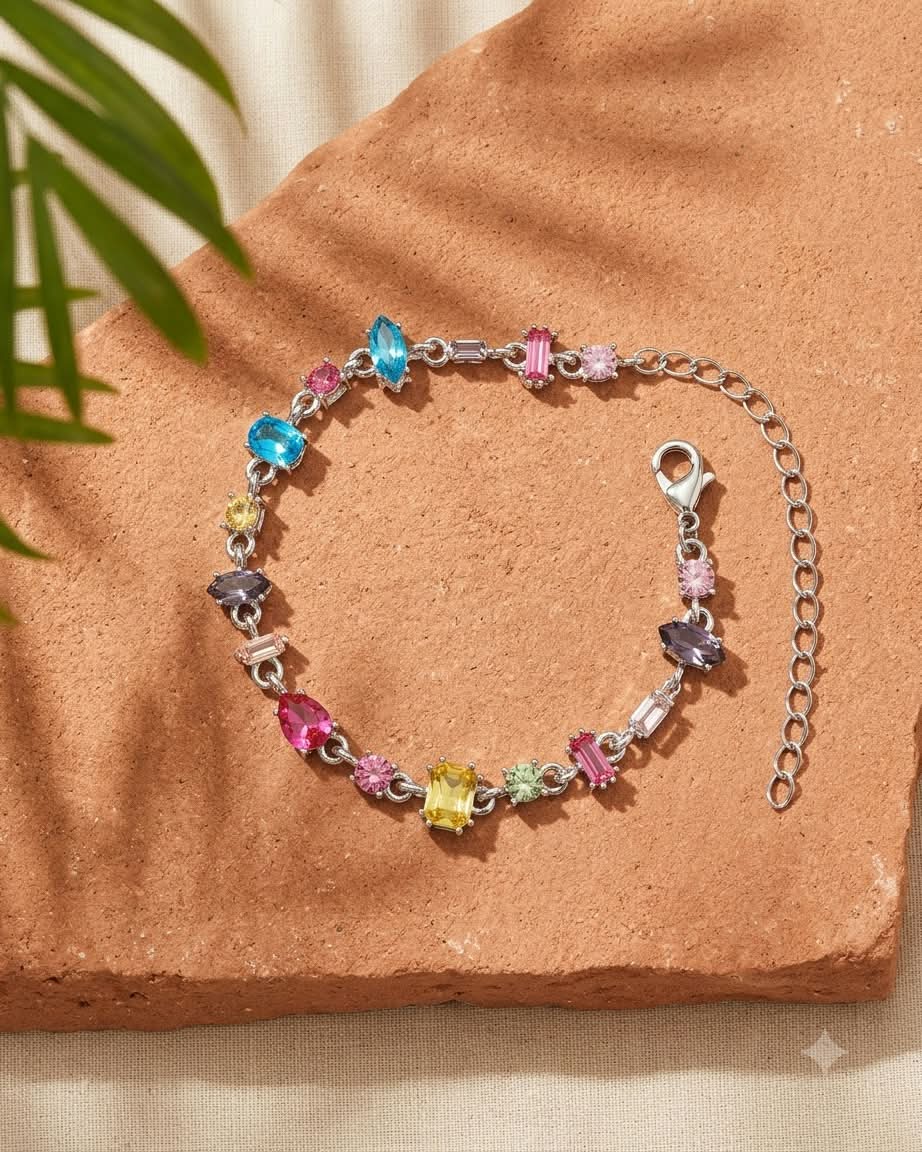 Rainbow Multicolor Crystal Bracelet
