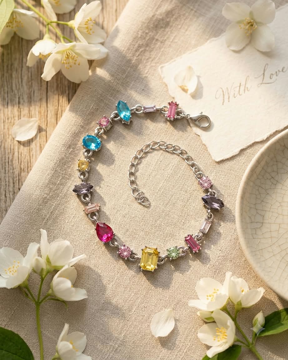 Rainbow Multicolor Crystal Bracelet