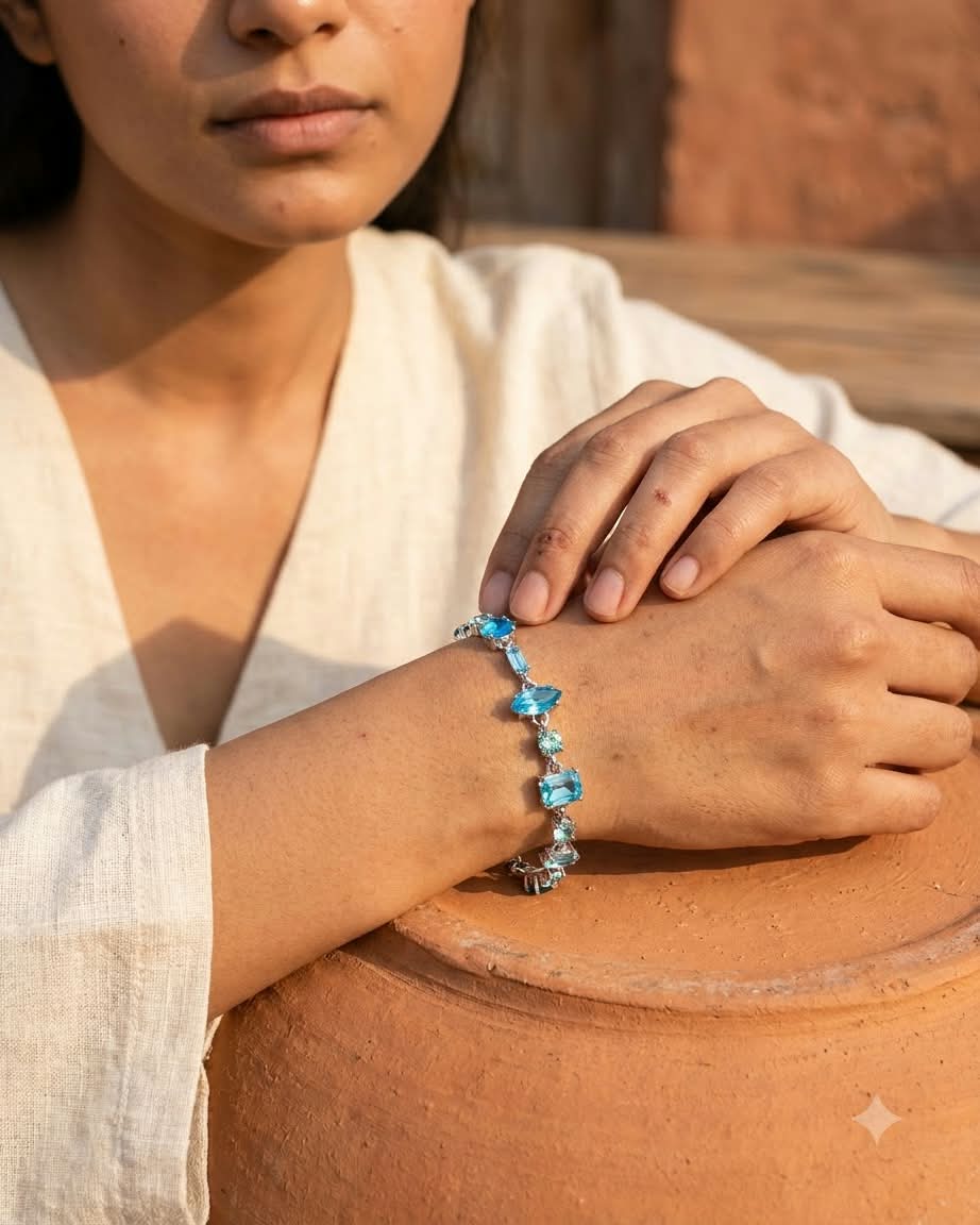Blue Crystal Elegance Bracelet