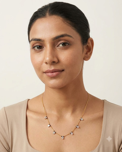 Elegant Crystal Black Beaded Mangalsutra