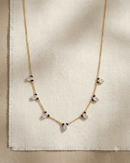 Elegant Crystal Black Beaded Mangalsutra