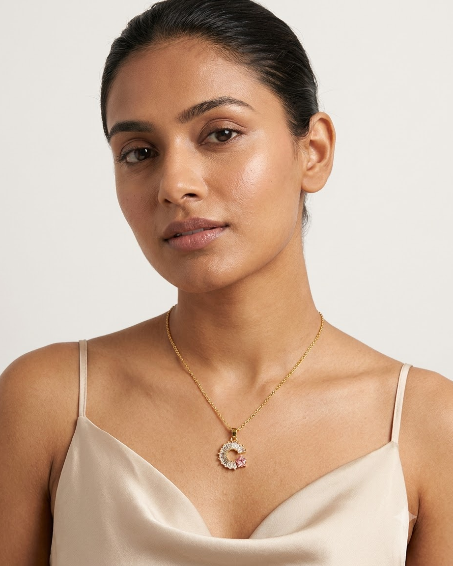 Elegant Crescent Moon & Star Pendant Necklace
