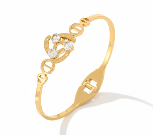 Inaaya 18K Gold Plated Bracelet Kada | Artisanal Handmade Jewellery - Artisanal Jewellery