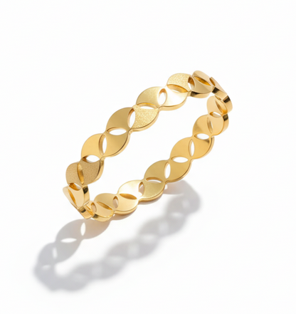 Kimaya 18K Gold Plated Bracelet Kada | Artisanal Handmade Jewellery - Artisanal Jewellery