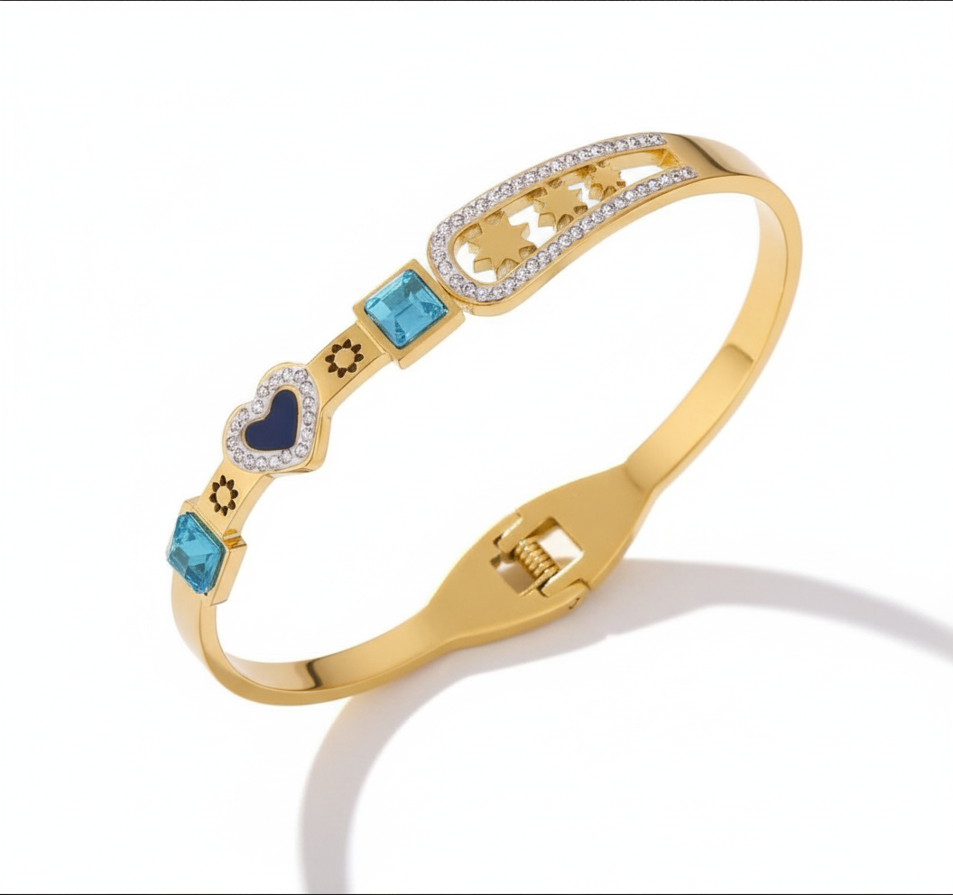 Krina 18K Gold Plated Bracelet Kada | Artisanal Handmade Jewellery - Artisanal Jewellery