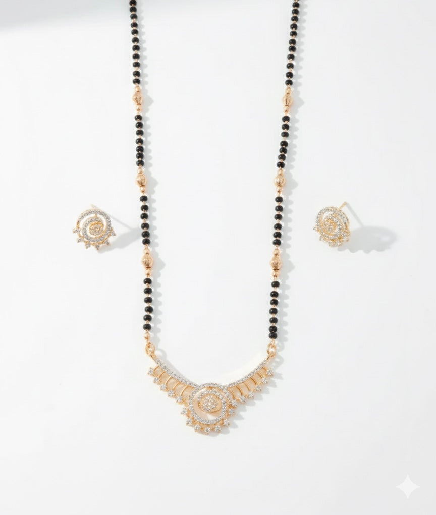 Shakira Rose Gold Mangalsutra | Artisanal Handmade Jewellery - Artisanal Jewellery
