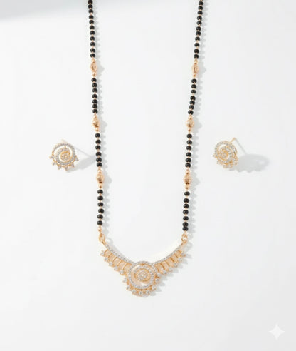 Shakira Rose Gold Mangalsutra | Artisanal Handmade Jewellery - Artisanal Jewellery