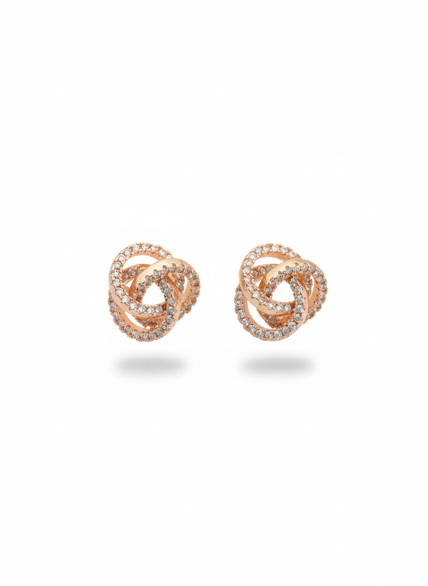 Syzanne Rose Gold-Plated Earrings | Artisanal Handmade Jewellery - Artisanal Jewellery