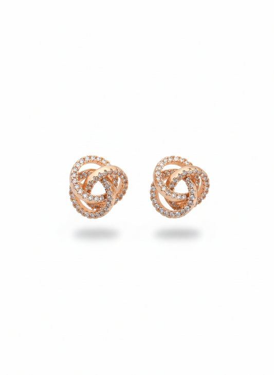 Syzanne Rose Gold-Plated Earrings | Artisanal Handmade Jewellery - Artisanal Jewellery