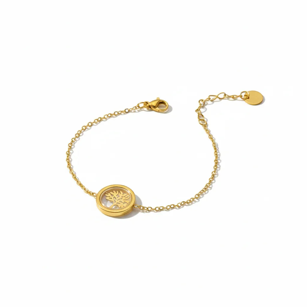 Tree 18K Gold Plated Bracelet | Artisanal Handmade Jewellery - Artisanal Jewellery