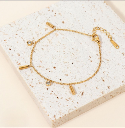 GC Chain Rosegold Plated Bracelet | Artisanal Handmade Jewellery - Artisanal Jewellery