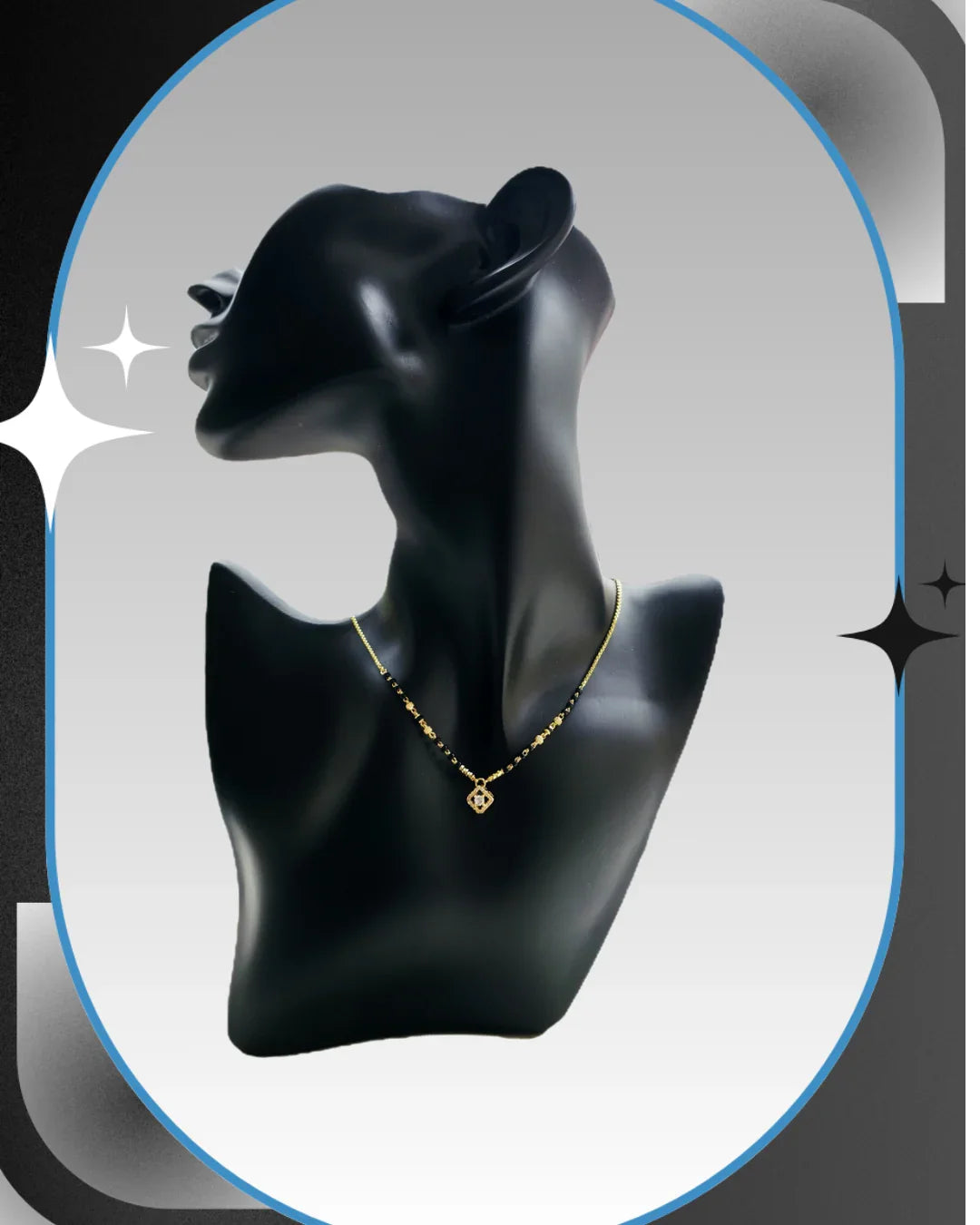 Diamond Matrix 18K Gold-Plated Mangalsutra | Handmade Artisan Jewellery - Artisanal Jewellery