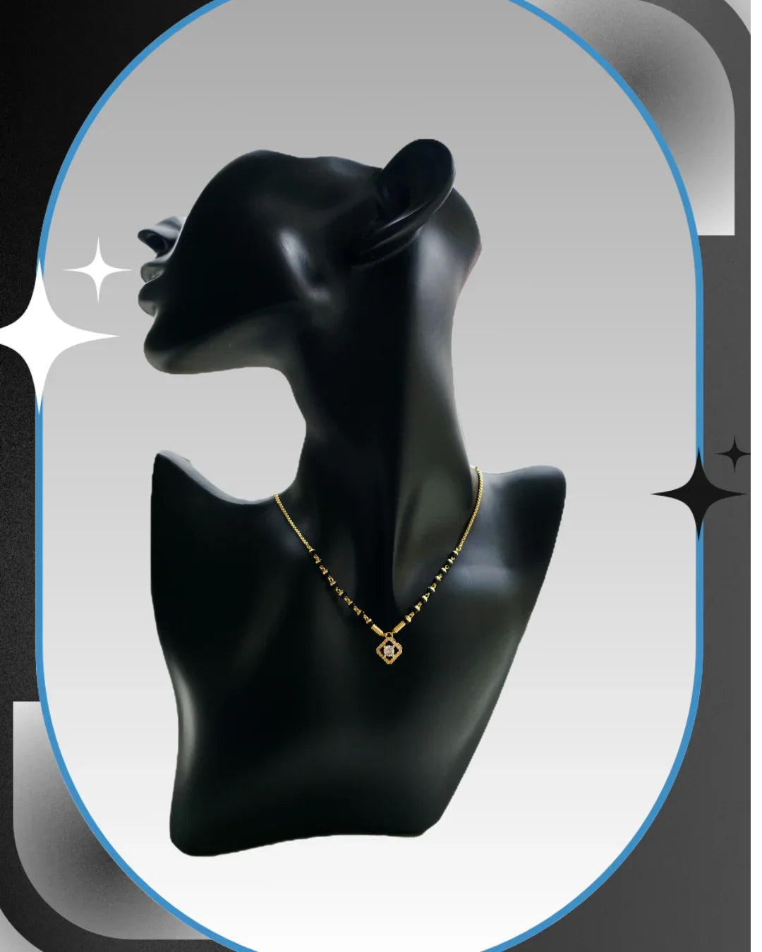 Cubic Charm 18K Gold-Plated Mangalsutra | Handmade Artisan Jewellery - Artisanal Jewellery