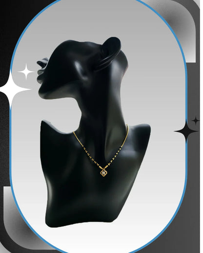 Cubic Charm 18K Gold-Plated Mangalsutra | Handmade Artisan Jewellery - Artisanal Jewellery