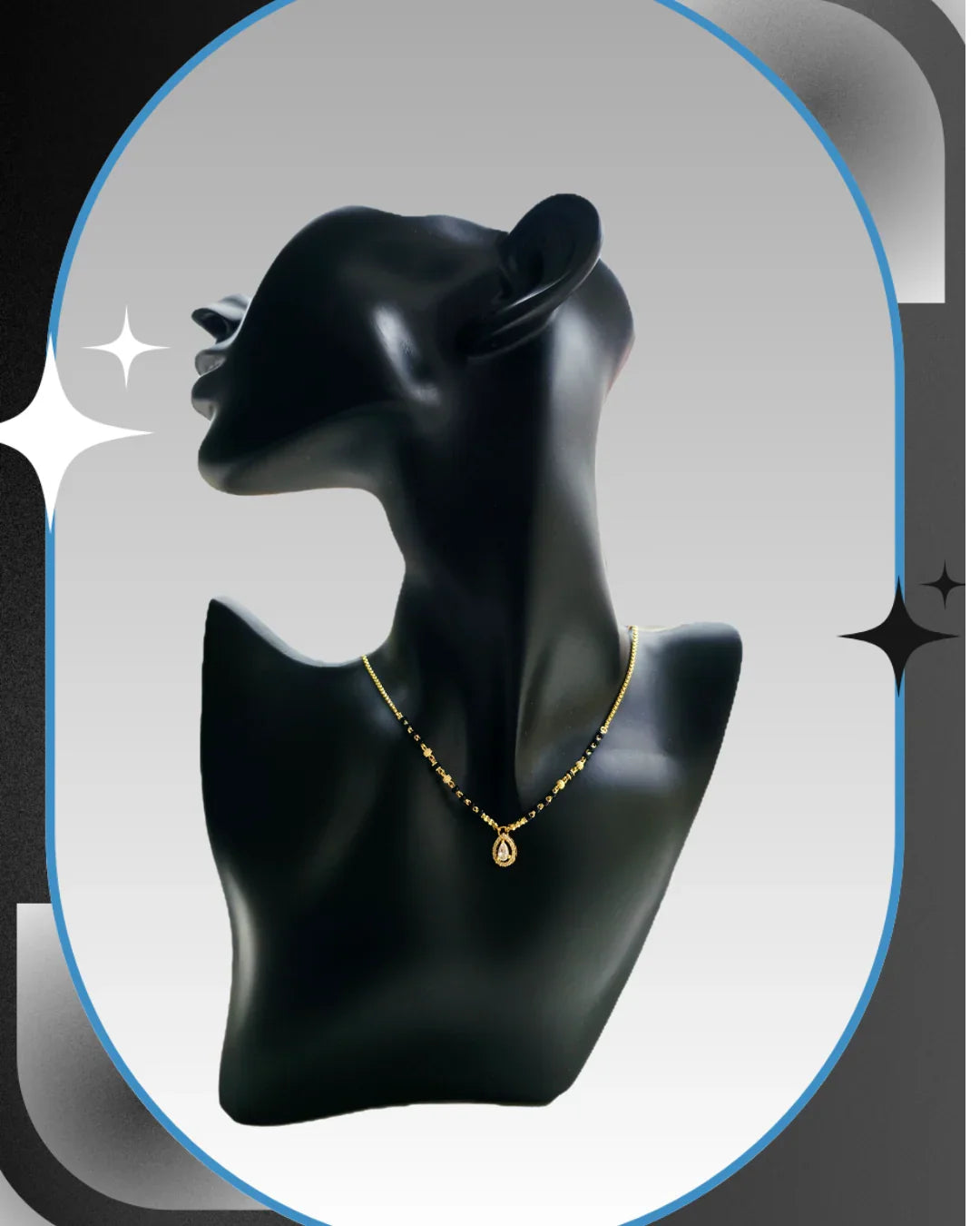 Leaf Diamond 18K Gold-Plated Mangalsutra | Artisanal Handmade Jewellery - Artisanal Jewellery