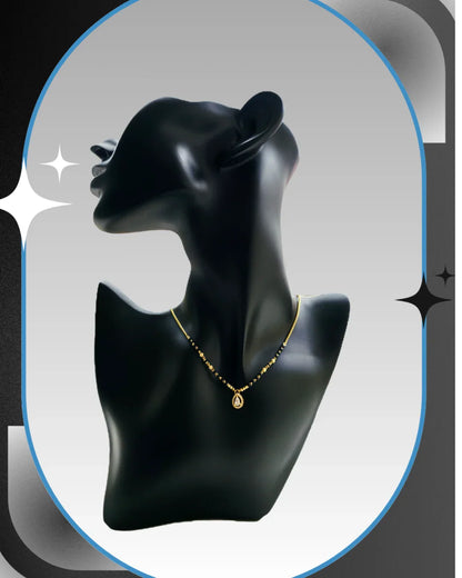 Leaf Diamond 18K Gold-Plated Mangalsutra | Artisanal Handmade Jewellery - Artisanal Jewellery