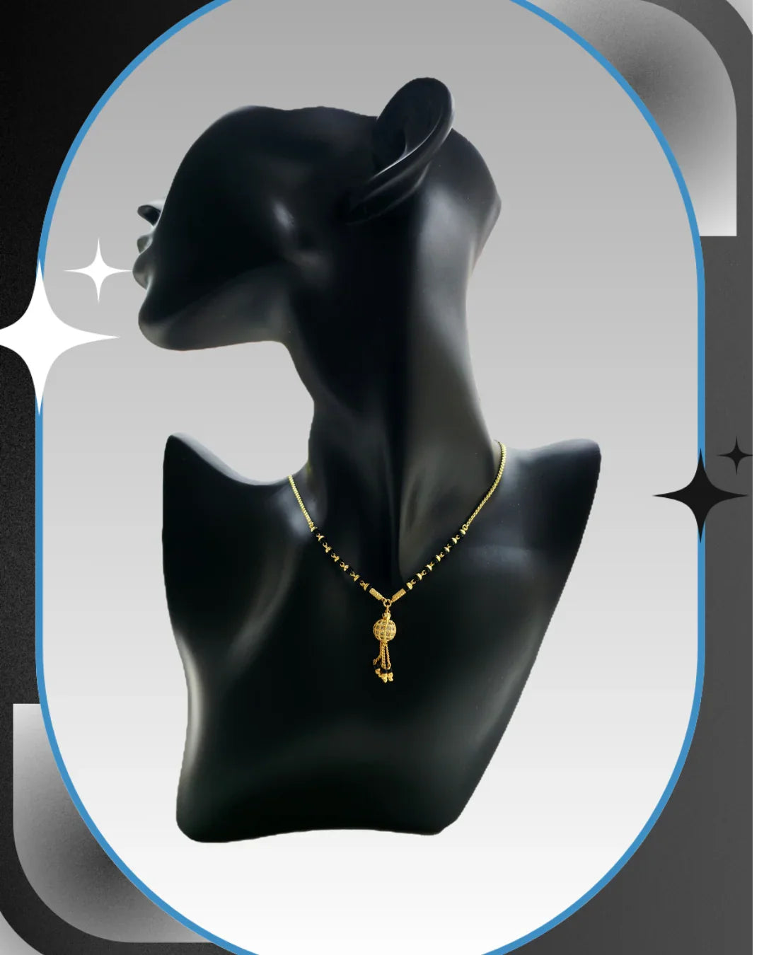 Round Aura 18K Gold-Plated Mangalsutra | Artisanal Handmade Jewellery - Artisanal Jewellery