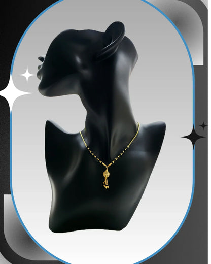 Round Aura 18K Gold-Plated Mangalsutra | Artisanal Handmade Jewellery - Artisanal Jewellery