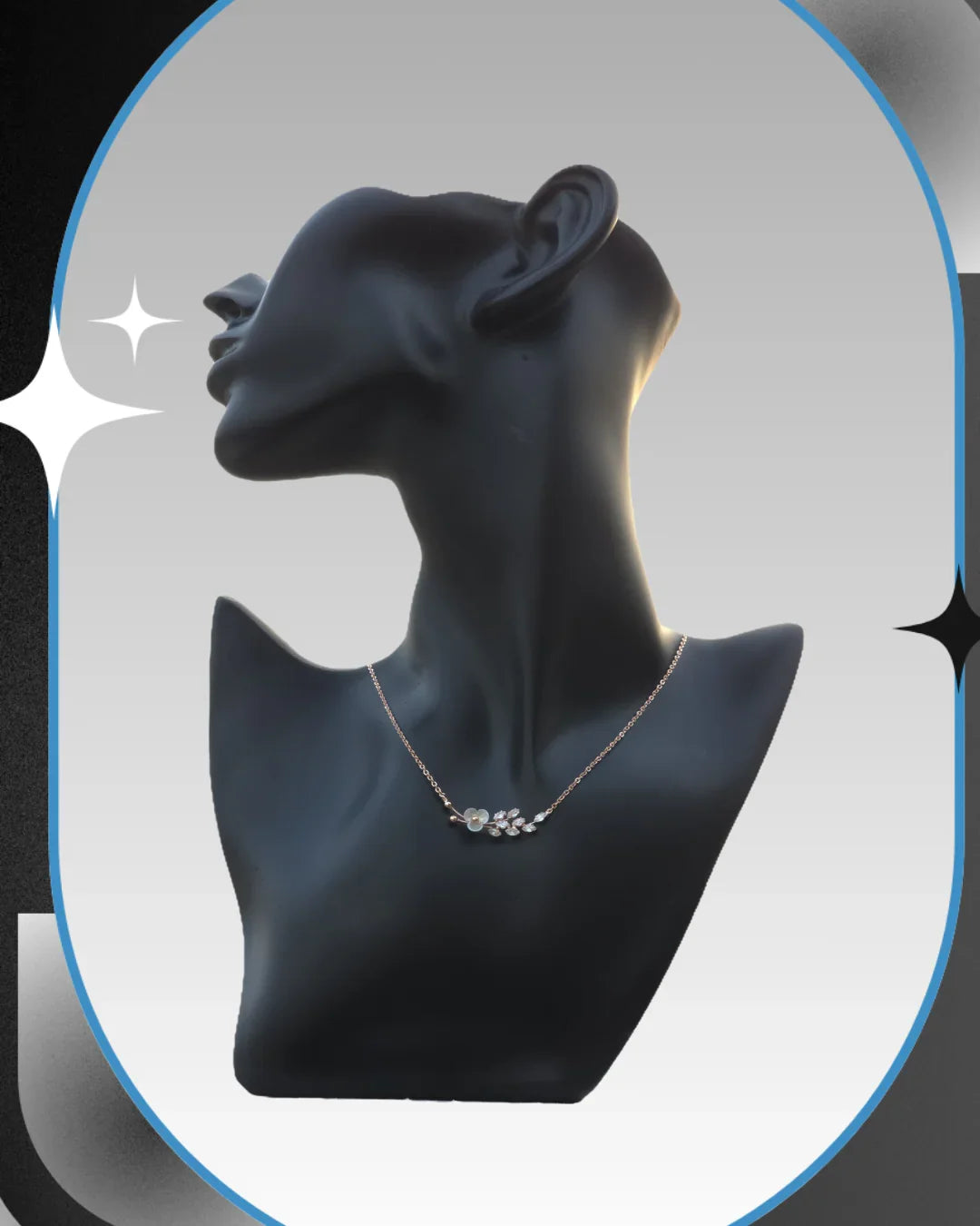 Stalk Rose-Gold Necklace - Artisanal Jewellery