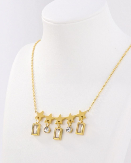 Star 18k gold Plated nacklace - Artisanal Jewellery